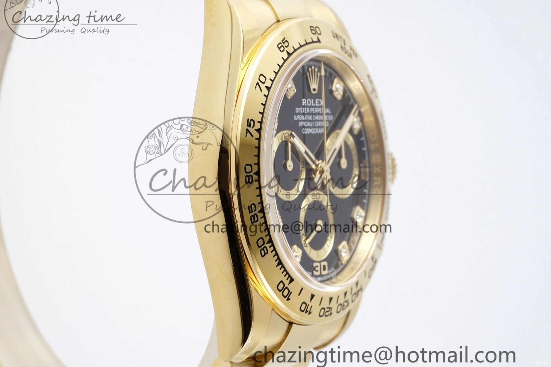 MiroTime 0228 Daytona 116508 BTF 1:1 Best Edition Black Diamonds Dial on YG Bracelet SA Sporty 2151